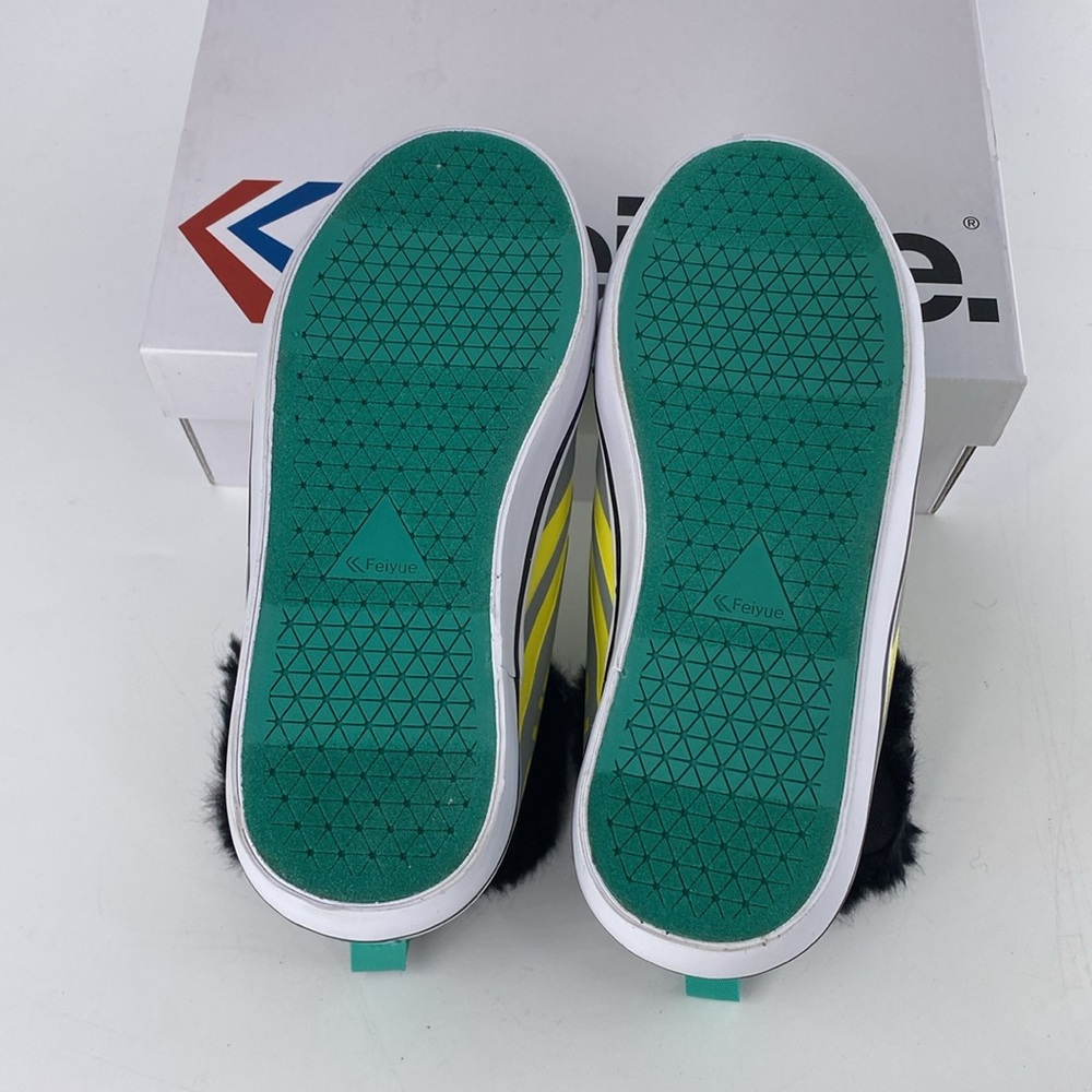 Feiyue Delta Mid Animal (Gorilla) Grey/Yellow/Green Youth Kids Sz 3 NIB - Picture 8 of 10